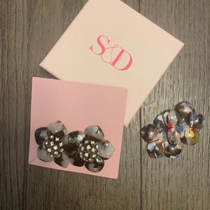 NWOT Stella & Dot interchangeable acrylic earrings